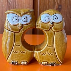 Vintage Owl Salt and Pepper Shaker Set